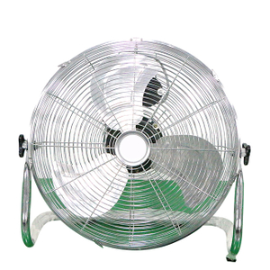 Industrial Type Metal Materials Business Floor Fan Silver Color