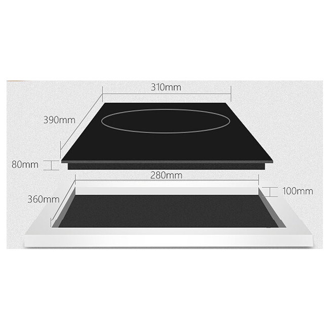 Desktop Embedded Dual Purpose Induction Cooker（Black DR250-62S-1）