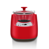 Electric Glass Slow Cooker Red/White 1.8L OKW-204E