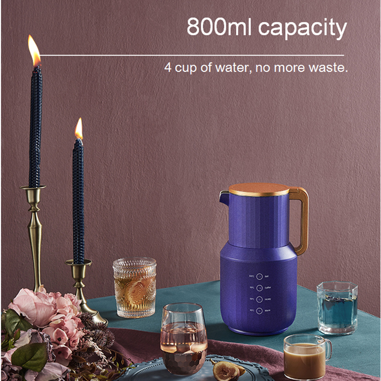 800mL Multifunction Constant Temperature Adjustable Stainless Steel Electric Kettle